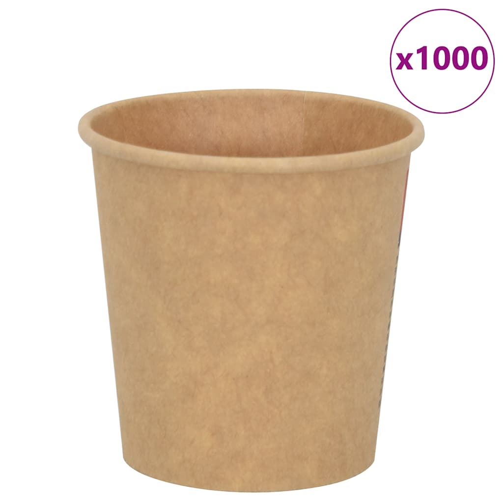 Papieren koffiekopjes 1000 st 4oz 100 ml bruin is nu te koop bij PeponiXL, paradijselijk wonen!