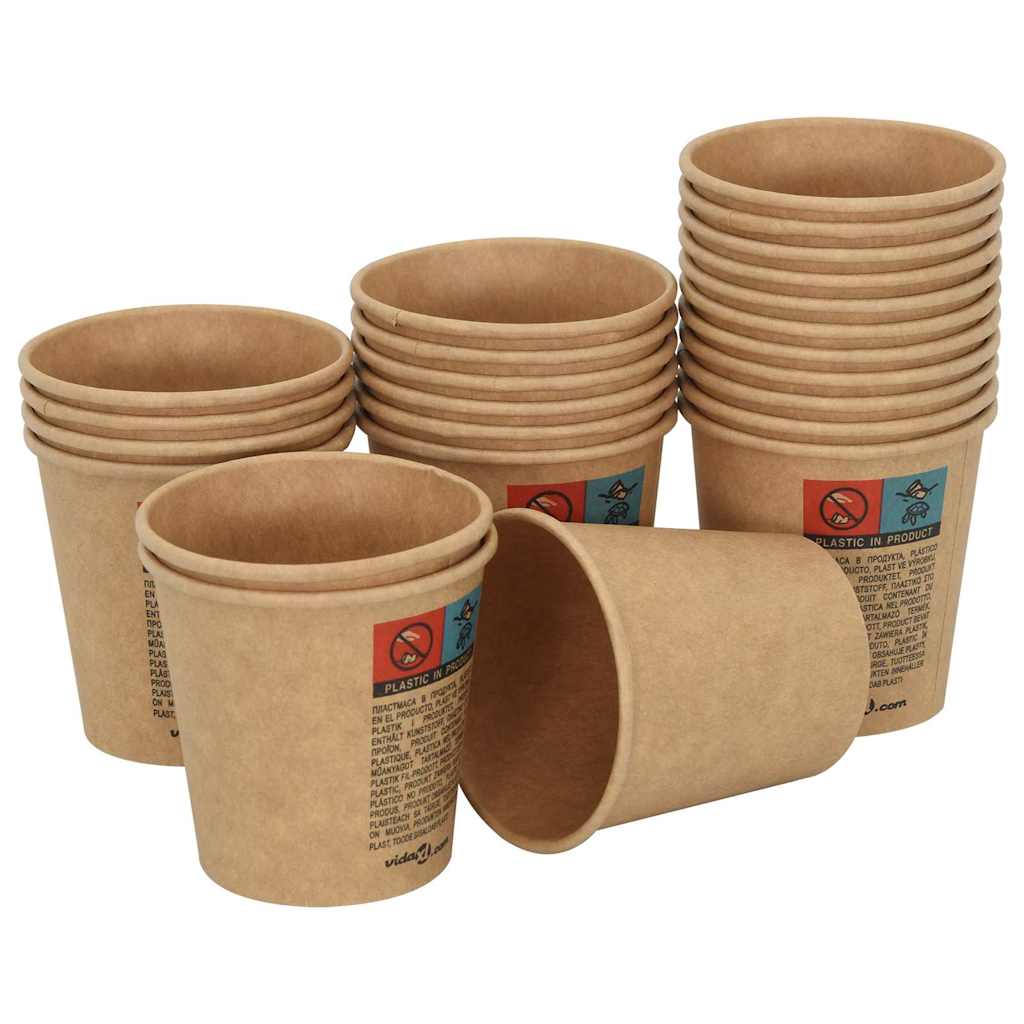 Papieren koffiekopjes 1000 st 4oz 100 ml bruin is nu te koop bij PeponiXL, paradijselijk wonen!