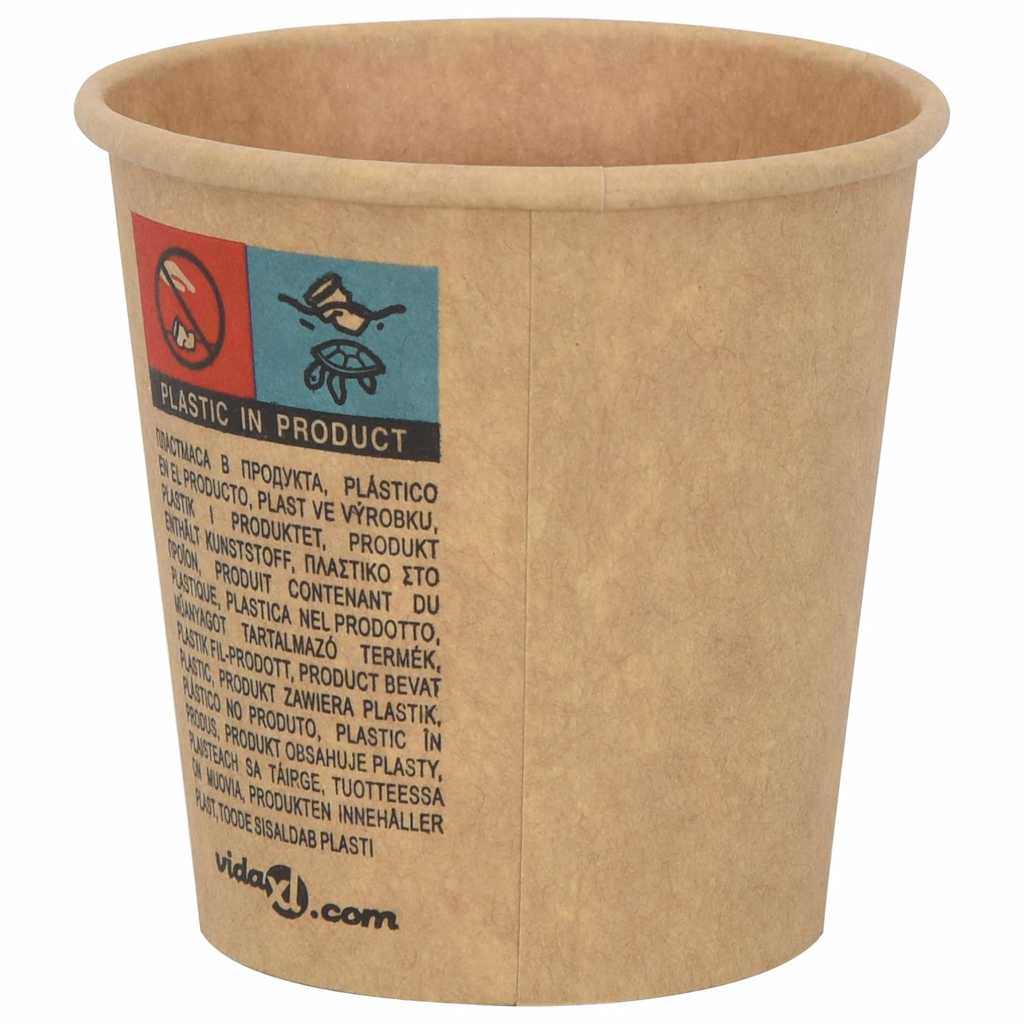 Papieren koffiekopjes 1000 st 4oz 100 ml bruin is nu te koop bij PeponiXL, paradijselijk wonen!