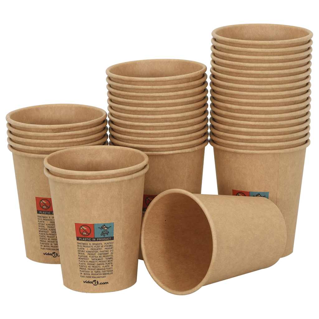 Papieren koffiekopjes 1000 st 8oz 200 ml bruin is nu te koop bij PeponiXL, paradijselijk wonen!