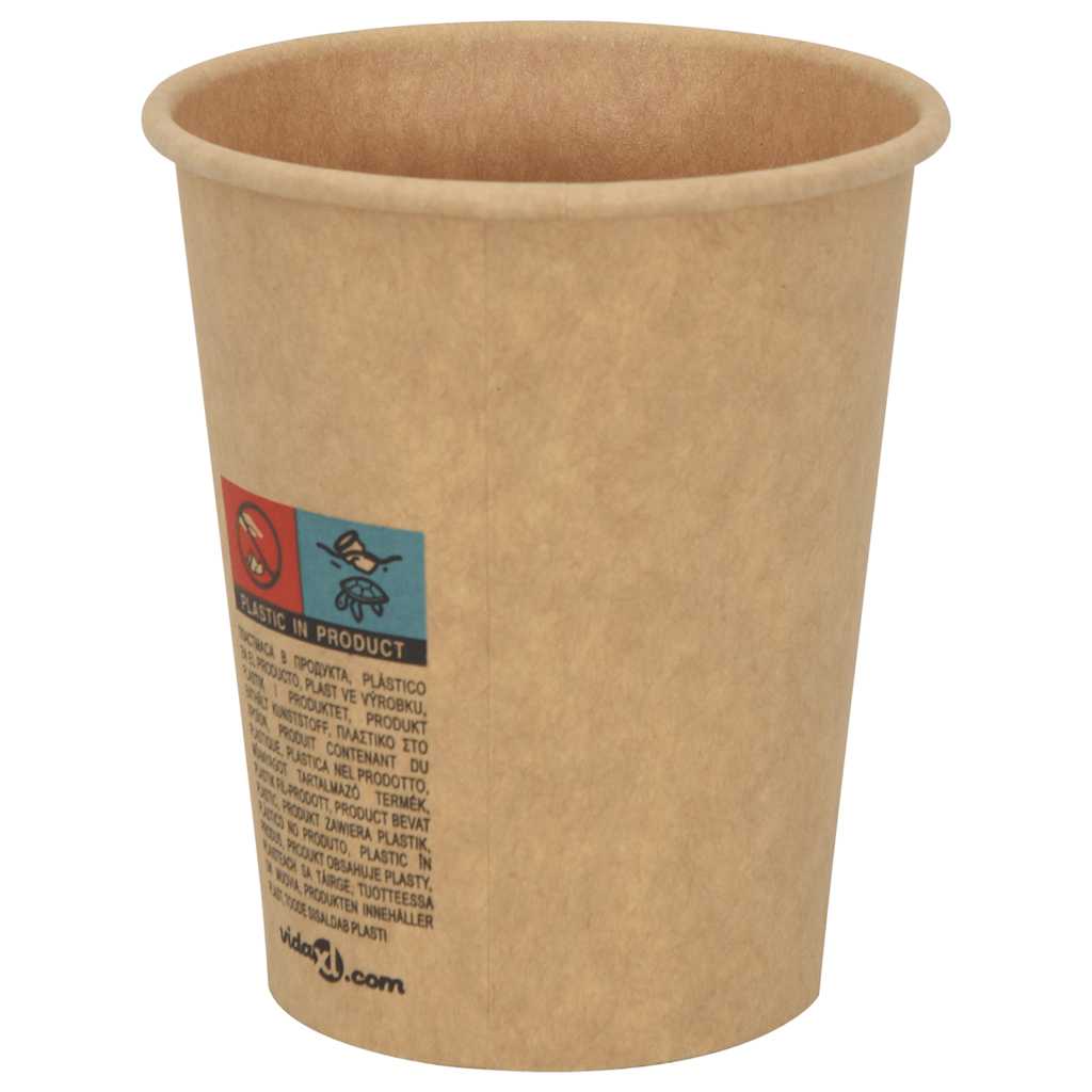 Papieren koffiekopjes 1000 st 8oz 200 ml bruin is nu te koop bij PeponiXL, paradijselijk wonen!