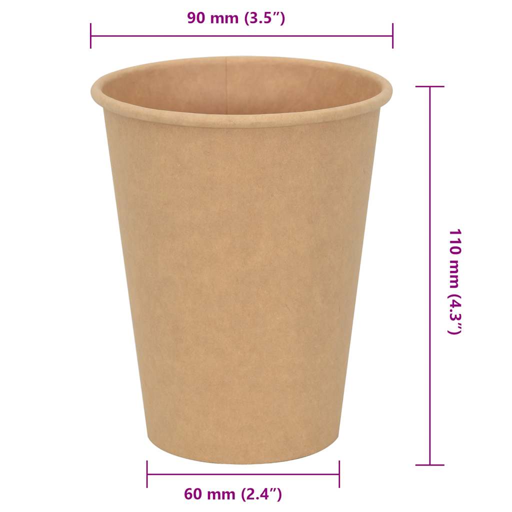 Papieren koffiekopjes 1000 st 12oz 300 ml bruin is nu te koop bij PeponiXL, paradijselijk wonen!