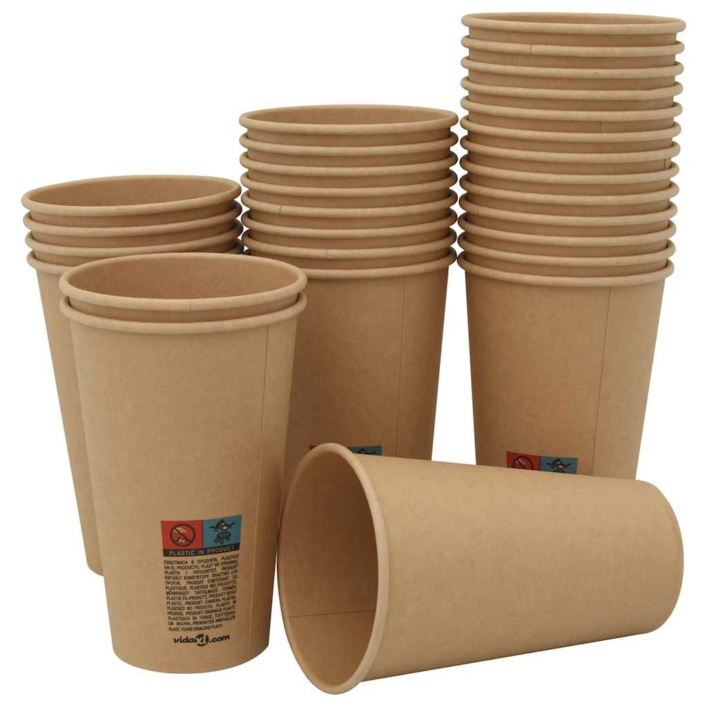 Papieren koffiekopjes 1000 st 16oz 400 ml bruin is nu te koop bij PeponiXL, paradijselijk wonen!