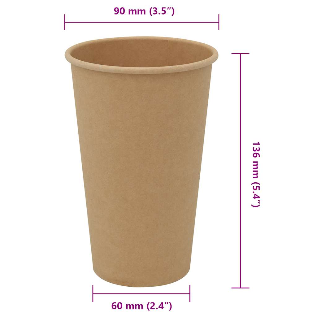 Papieren koffiekopjes 1000 st 16oz 400 ml bruin is nu te koop bij PeponiXL, paradijselijk wonen!