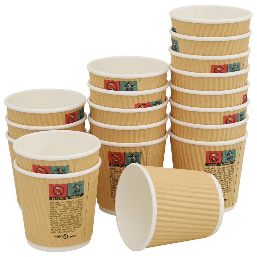 Papieren koffiekopjes 1000 st 4oz 100 ml bruin is nu te koop bij PeponiXL, paradijselijk wonen!