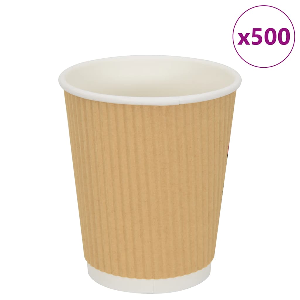 Papieren koffiekopjes 500 st 8oz 200 ml bruin is nu te koop bij PeponiXL, paradijselijk wonen!