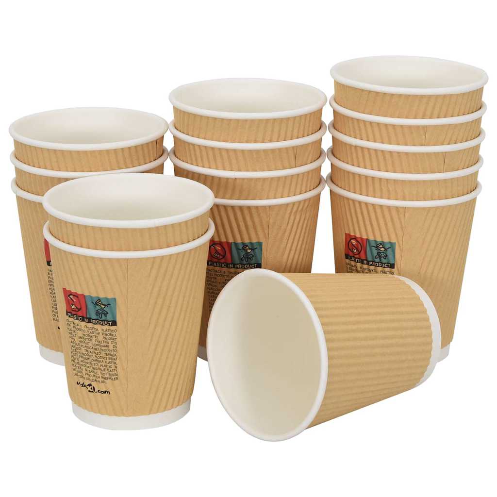 Papieren koffiekopjes 500 st 8oz 200 ml bruin is nu te koop bij PeponiXL, paradijselijk wonen!