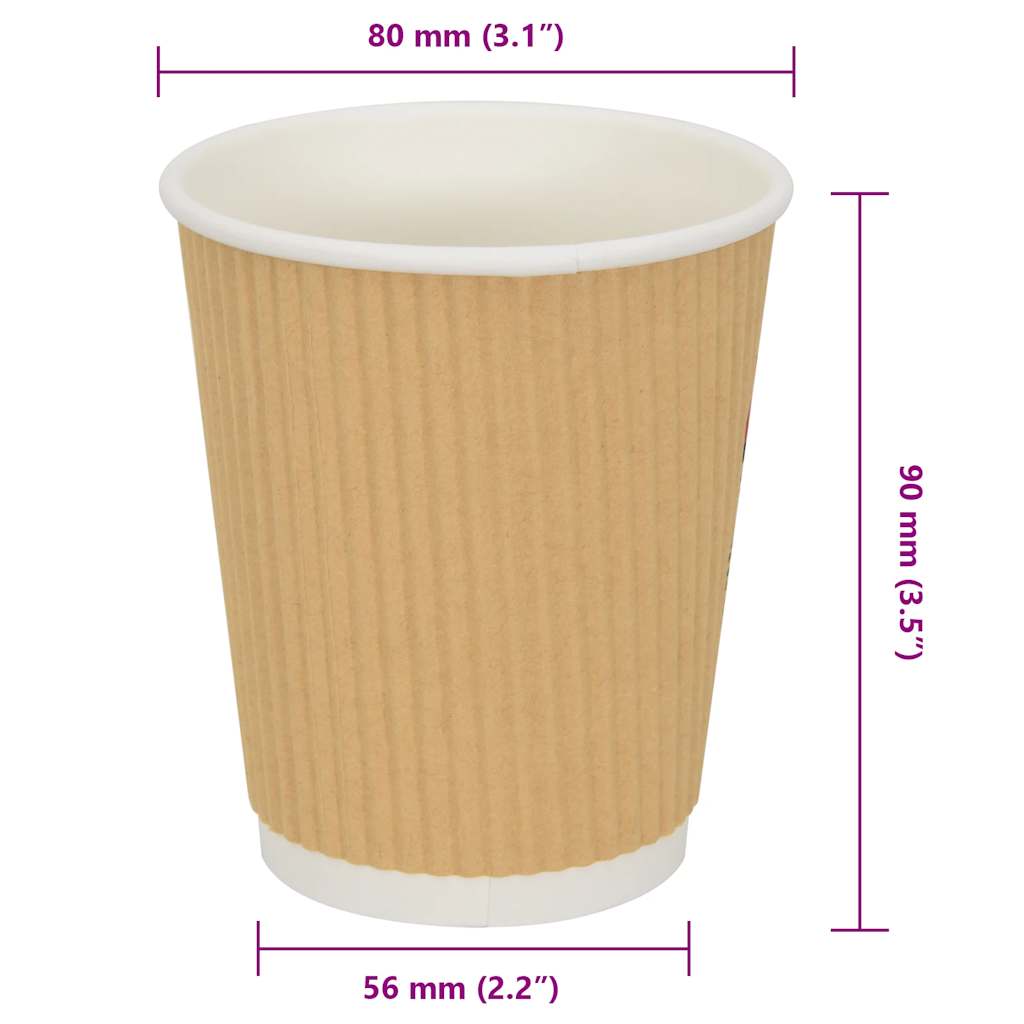 Papieren koffiekopjes 500 st 8oz 200 ml bruin is nu te koop bij PeponiXL, paradijselijk wonen!