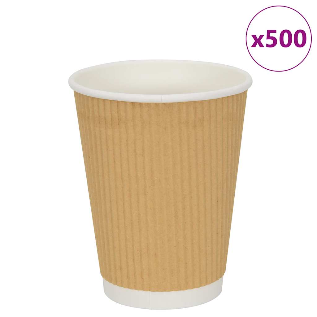 Papieren koffiekopjes 500 st 12oz 300 ml bruin is nu te koop bij PeponiXL, paradijselijk wonen!