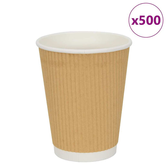 Papieren koffiekopjes 500 st 12oz 300 ml bruin is nu te koop bij PeponiXL, paradijselijk wonen!