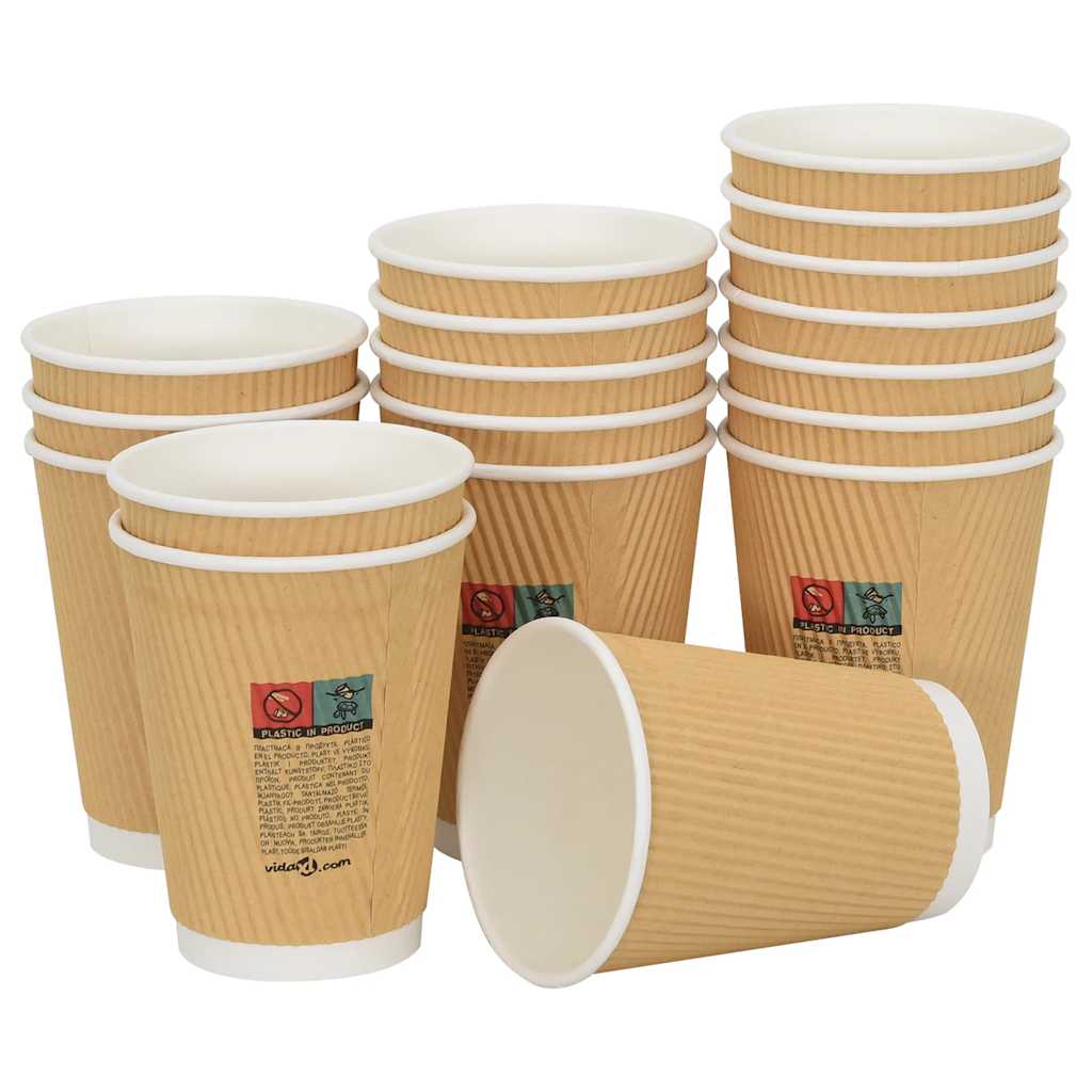 Papieren koffiekopjes 500 st 12oz 300 ml bruin is nu te koop bij PeponiXL, paradijselijk wonen!