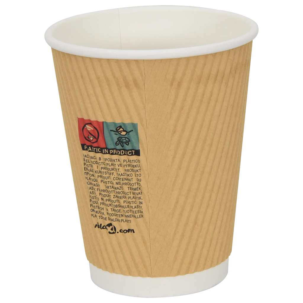 Papieren koffiekopjes 500 st 12oz 300 ml bruin is nu te koop bij PeponiXL, paradijselijk wonen!