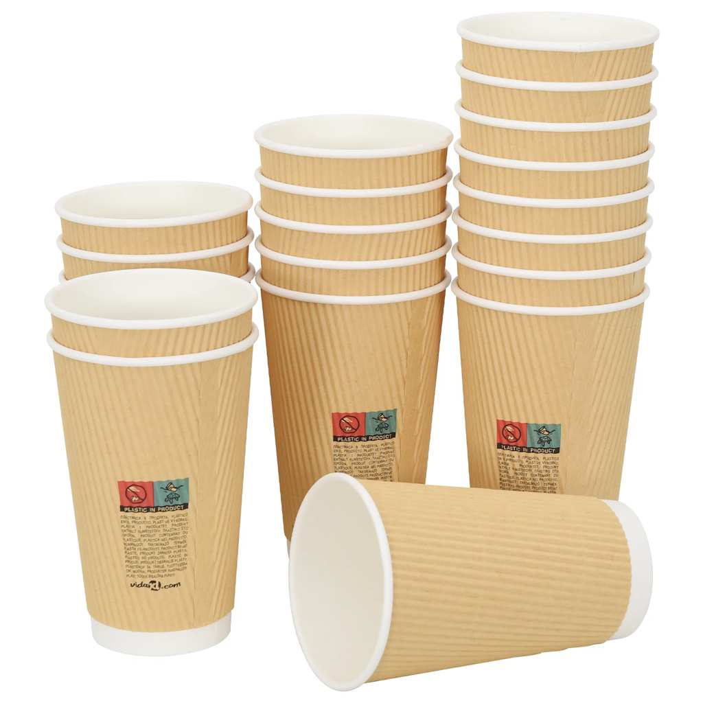 Papieren koffiekopjes 500 st 16oz 400 ml bruin is nu te koop bij PeponiXL, paradijselijk wonen!