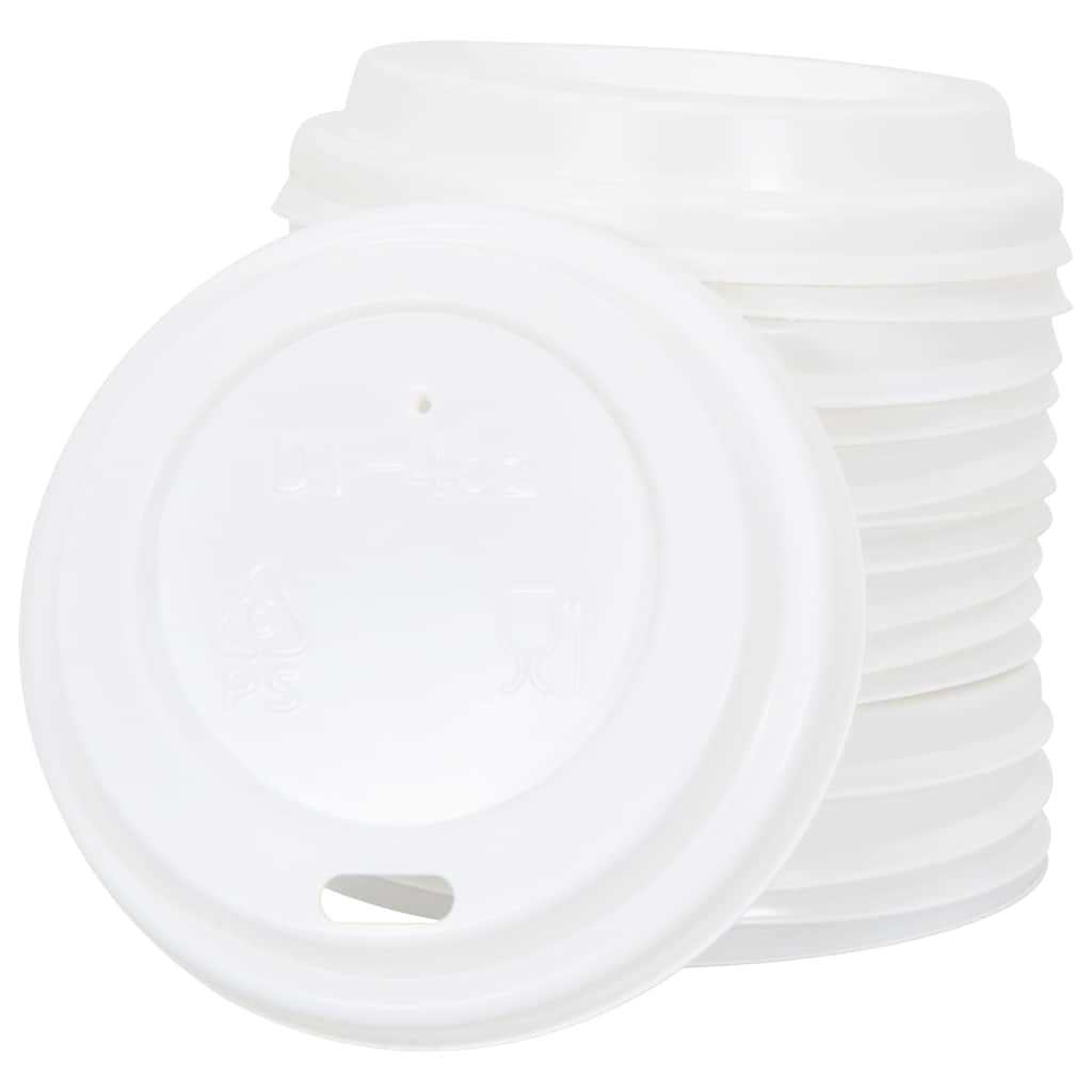 Papieren koffiebekerdeksels Ø60 mm 4oz 1000 st kunststof wit is nu te koop bij PeponiXL, paradijselijk wonen!