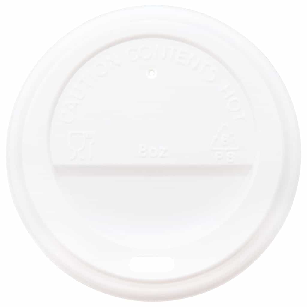 Papieren koffiebekerdeksels Ø80 mm 8oz 1000 st kunststof wit is nu te koop bij PeponiXL, paradijselijk wonen!