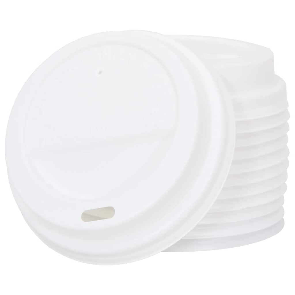 Papieren koffiebekerdeksels Ø80 mm 8oz 1000 st kunststof wit is nu te koop bij PeponiXL, paradijselijk wonen!