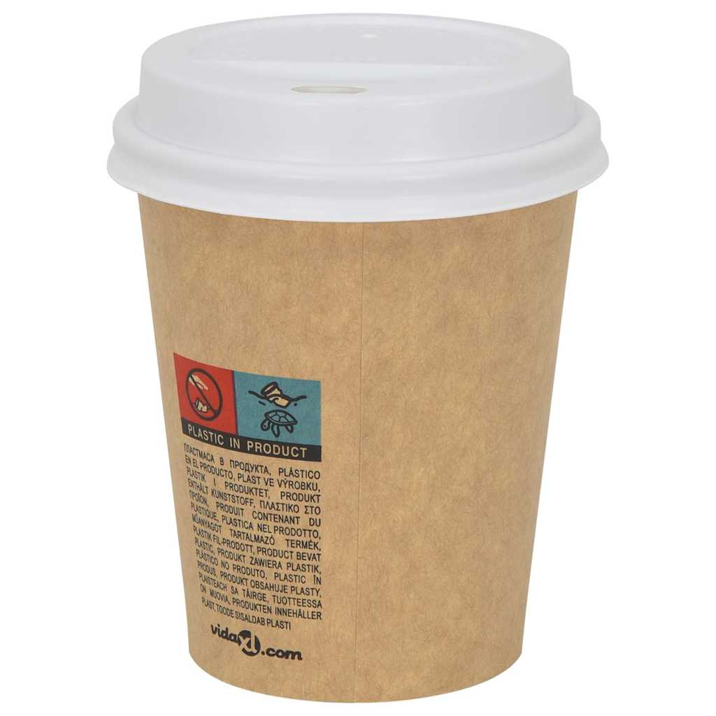 Papieren koffiebekerdeksels Ø80 mm 8oz 1000 st kunststof wit is nu te koop bij PeponiXL, paradijselijk wonen!