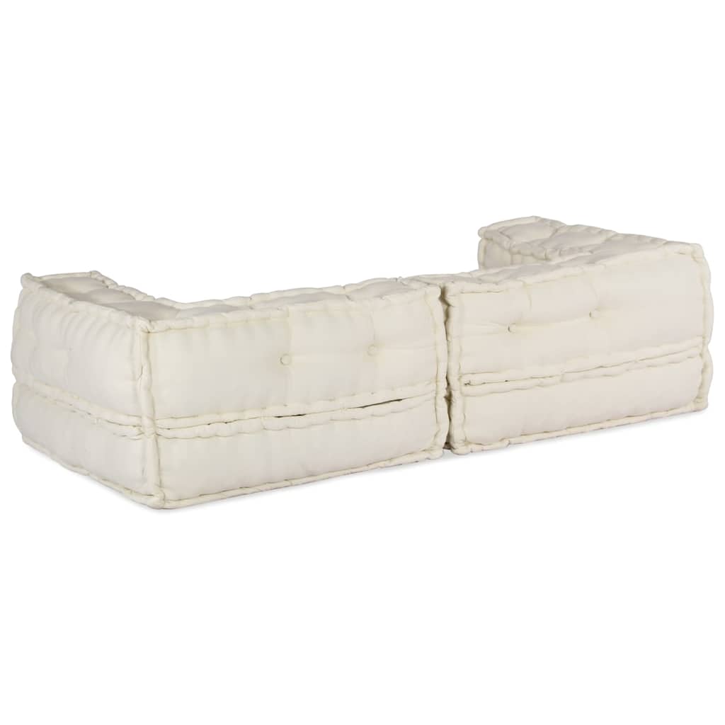 2-zits modulaire bank 140x70x36 crèmekleurig stof is nu te koop bij PeponiXL, paradijselijk wonen!