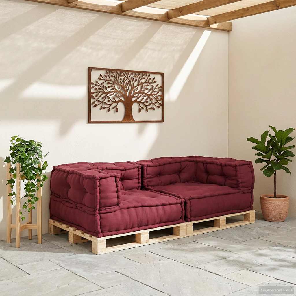 2-zits modulaire bank kastanjebruin stof 140x70x36 is nu te koop bij PeponiXL, paradijselijk wonen!
