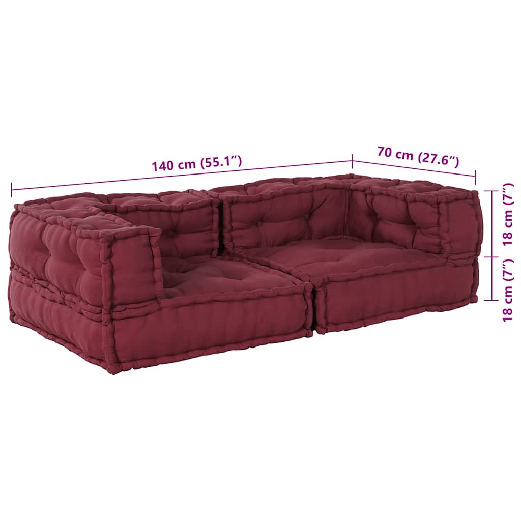 2-zits modulaire bank kastanjebruin stof 140x70x36 is nu te koop bij PeponiXL, paradijselijk wonen!