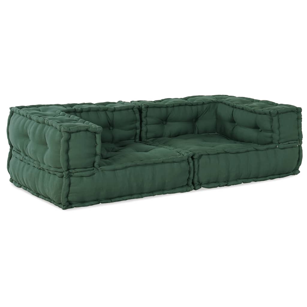 2-zits modulaire bank 140x70x36 stof groen is nu te koop bij PeponiXL, paradijselijk wonen!