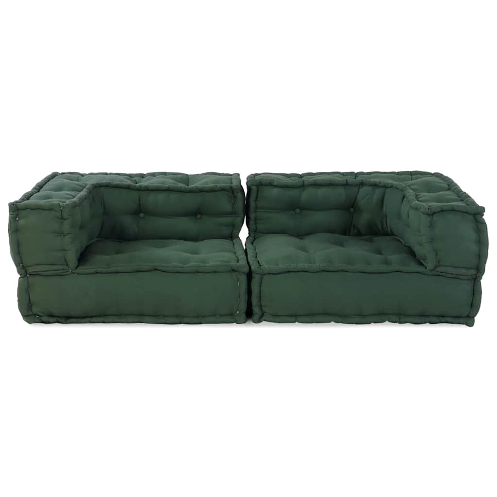 2-zits modulaire bank 140x70x36 stof groen is nu te koop bij PeponiXL, paradijselijk wonen!