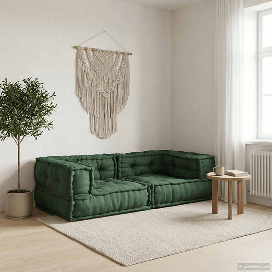 2-zits modulaire bank 140x70x36 stof groen is nu te koop bij PeponiXL, paradijselijk wonen!