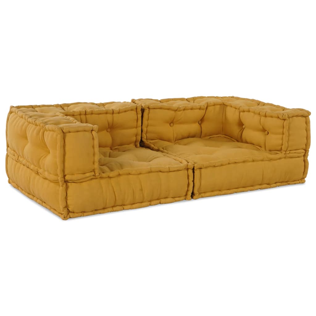 2-zits modulaire bank 140x70x36 stof geel is nu te koop bij PeponiXL, paradijselijk wonen!