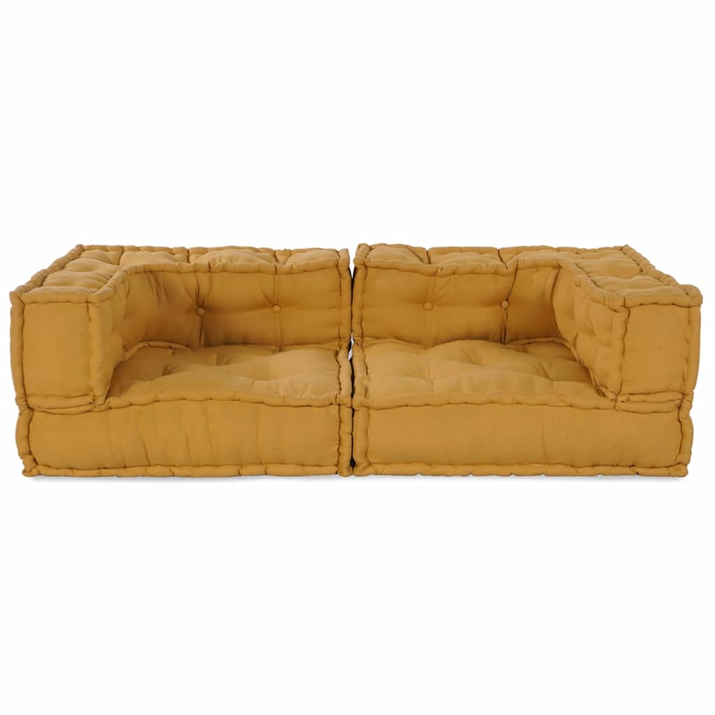 2-zits modulaire bank 140x70x36 stof geel is nu te koop bij PeponiXL, paradijselijk wonen!