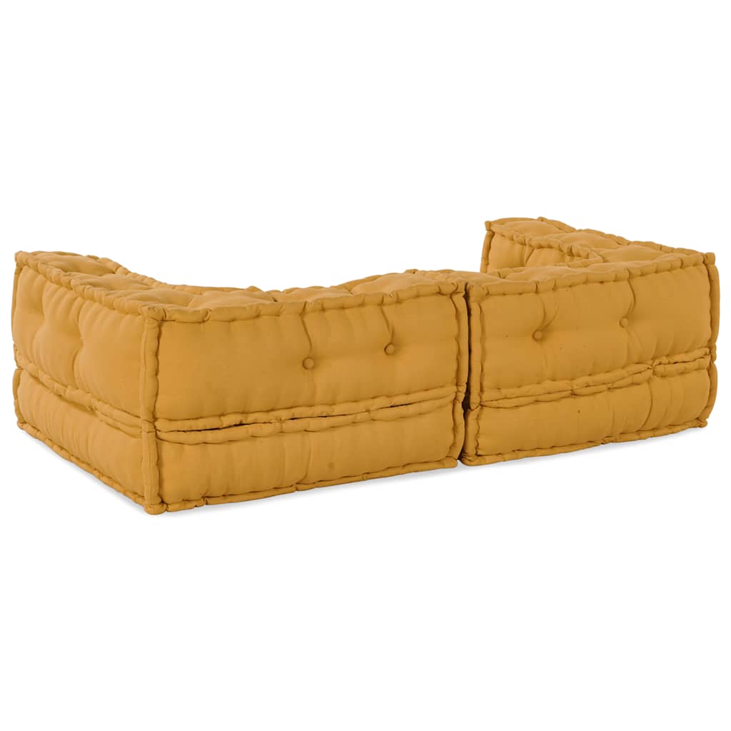 2-zits modulaire bank 140x70x36 stof geel is nu te koop bij PeponiXL, paradijselijk wonen!