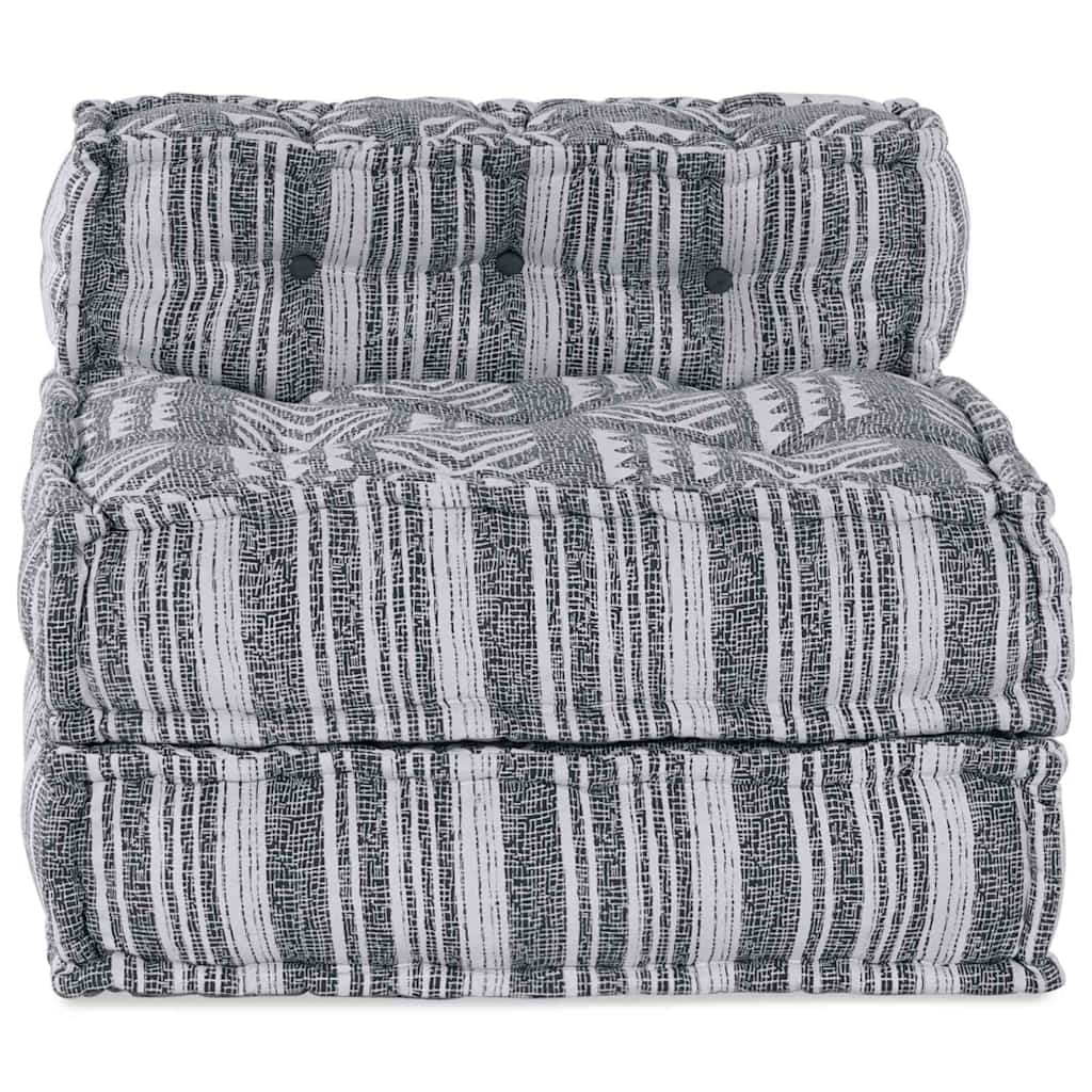 Modulair Sofabet Grijze Print 70 x 70 x 56 cm Stof is nu te koop bij PeponiXL, paradijselijk wonen!