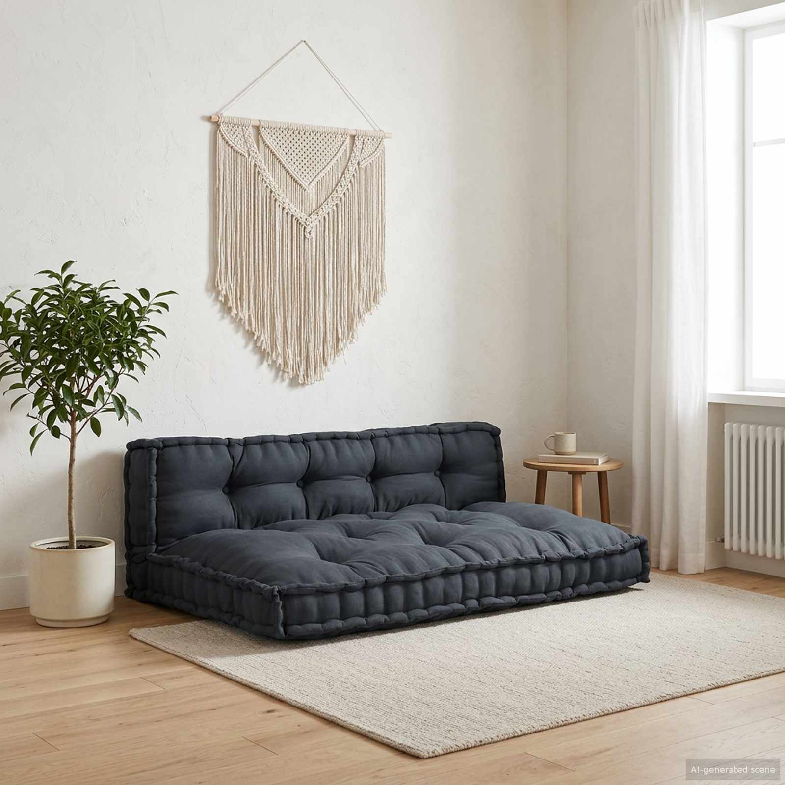 Pallet Sofa Kussen 2 pcs Antracietkleurig 120 x 80 x 38 cm Stof is nu te koop bij PeponiXL, paradijselijk wonen!