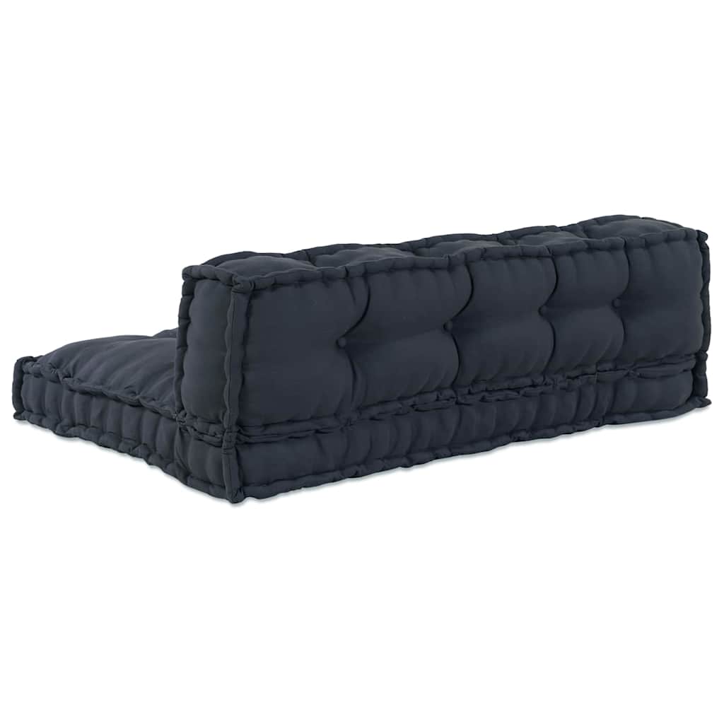 Pallet Sofa Kussen 2 pcs Antracietkleurig 120 x 80 x 38 cm Stof is nu te koop bij PeponiXL, paradijselijk wonen!
