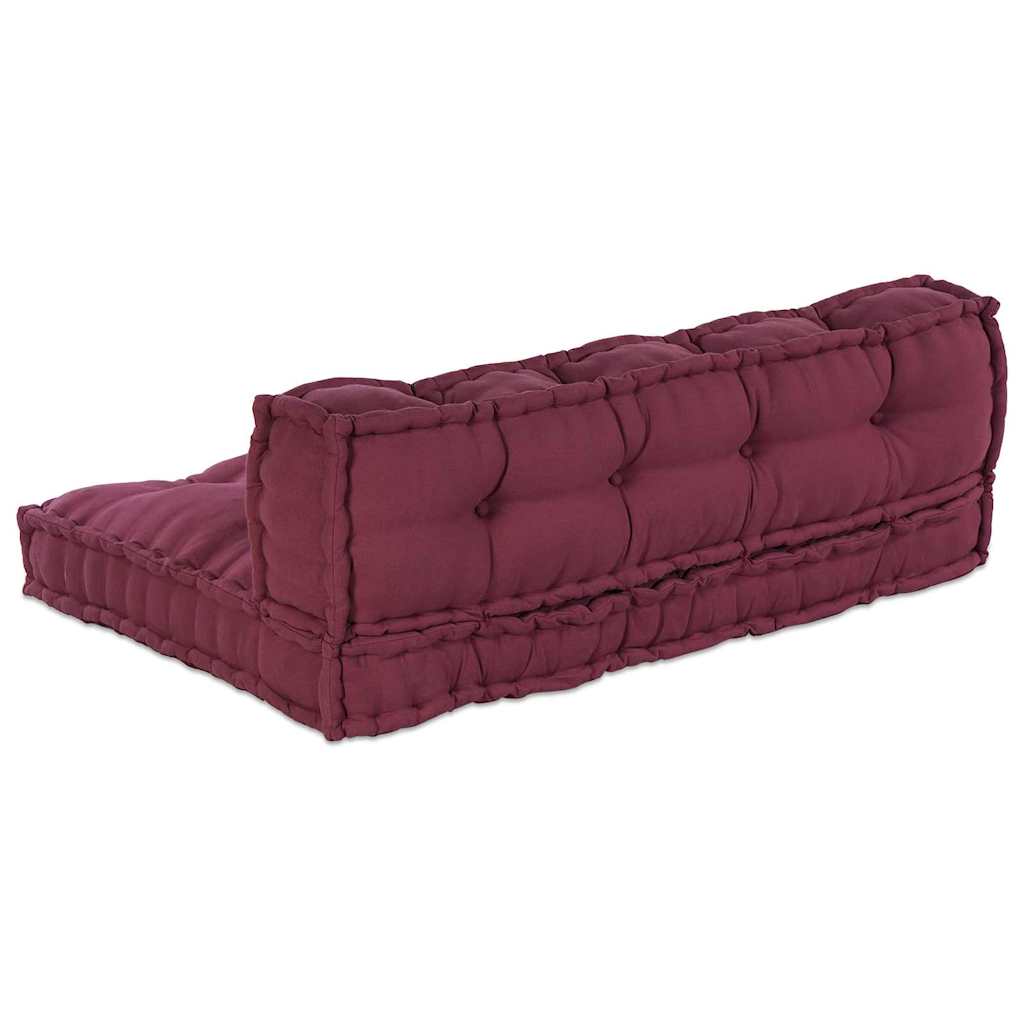 Pallet Sofa Kussen 2 pcs Bordeaux 120 x 80 x 38 cm Stof is nu te koop bij PeponiXL, paradijselijk wonen!