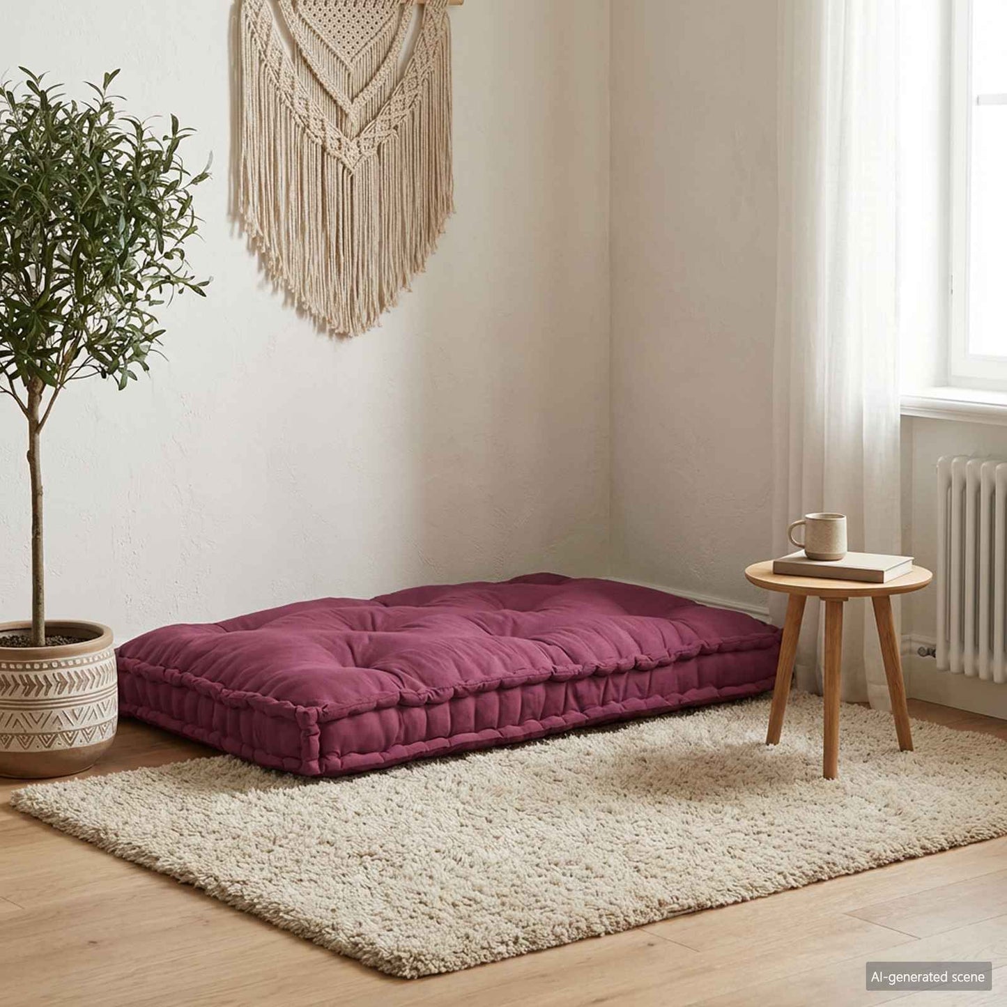 Pallet Sofa Kussen Bordeaux 120 x 80 x 12 cm Stof is nu te koop bij PeponiXL, paradijselijk wonen!