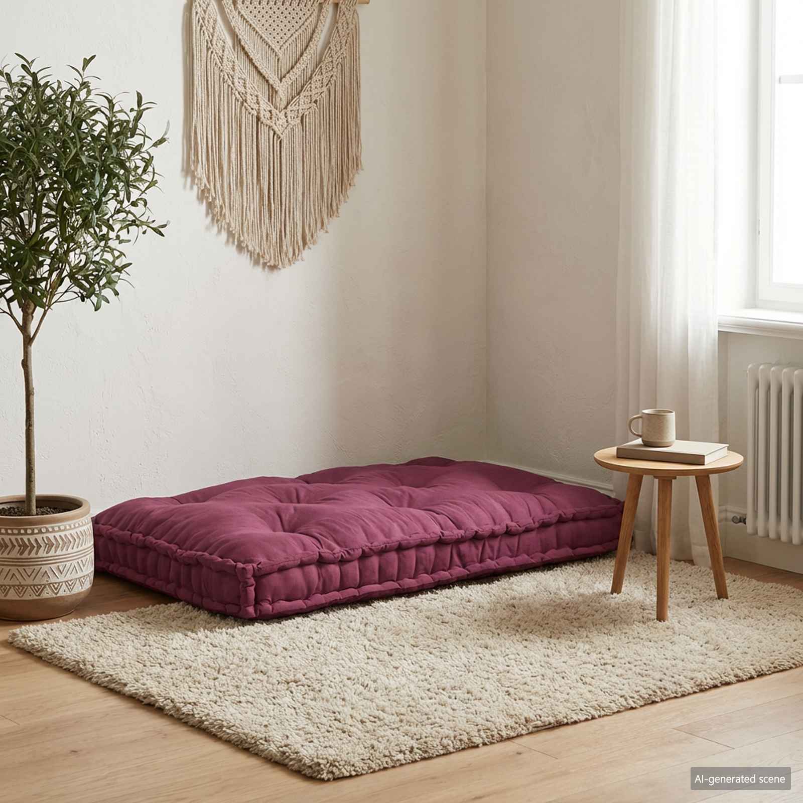 Pallet Sofa Kussen Bordeaux 120 x 80 x 12 cm Stof is nu te koop bij PeponiXL, paradijselijk wonen!