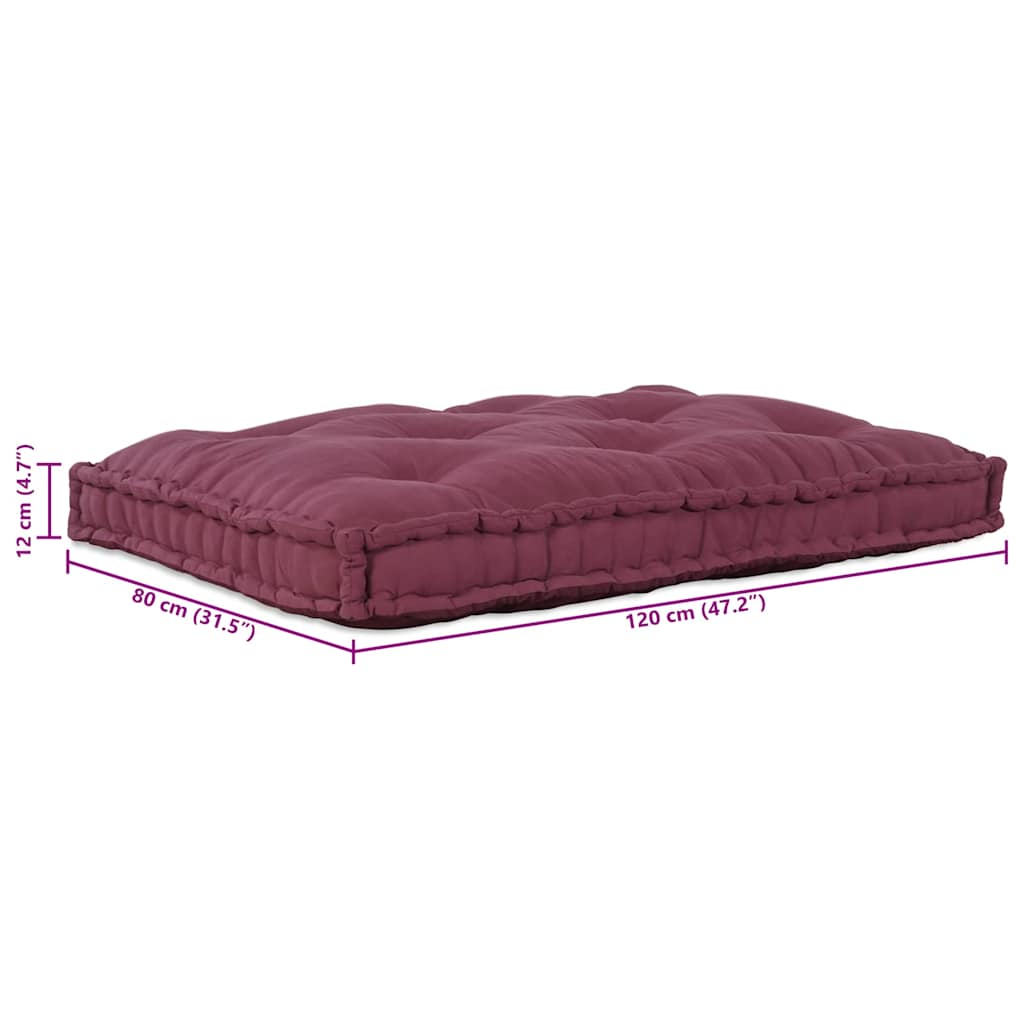 Pallet Sofa Kussen Bordeaux 120 x 80 x 12 cm Stof is nu te koop bij PeponiXL, paradijselijk wonen!