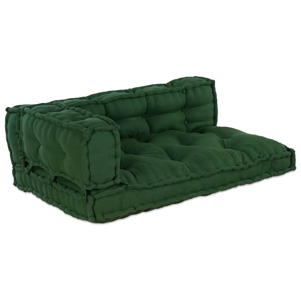 Pallet Sofa Kussen 3 pcs Groen 120 x 80 x 38 cm Stof is nu te koop bij PeponiXL, paradijselijk wonen!