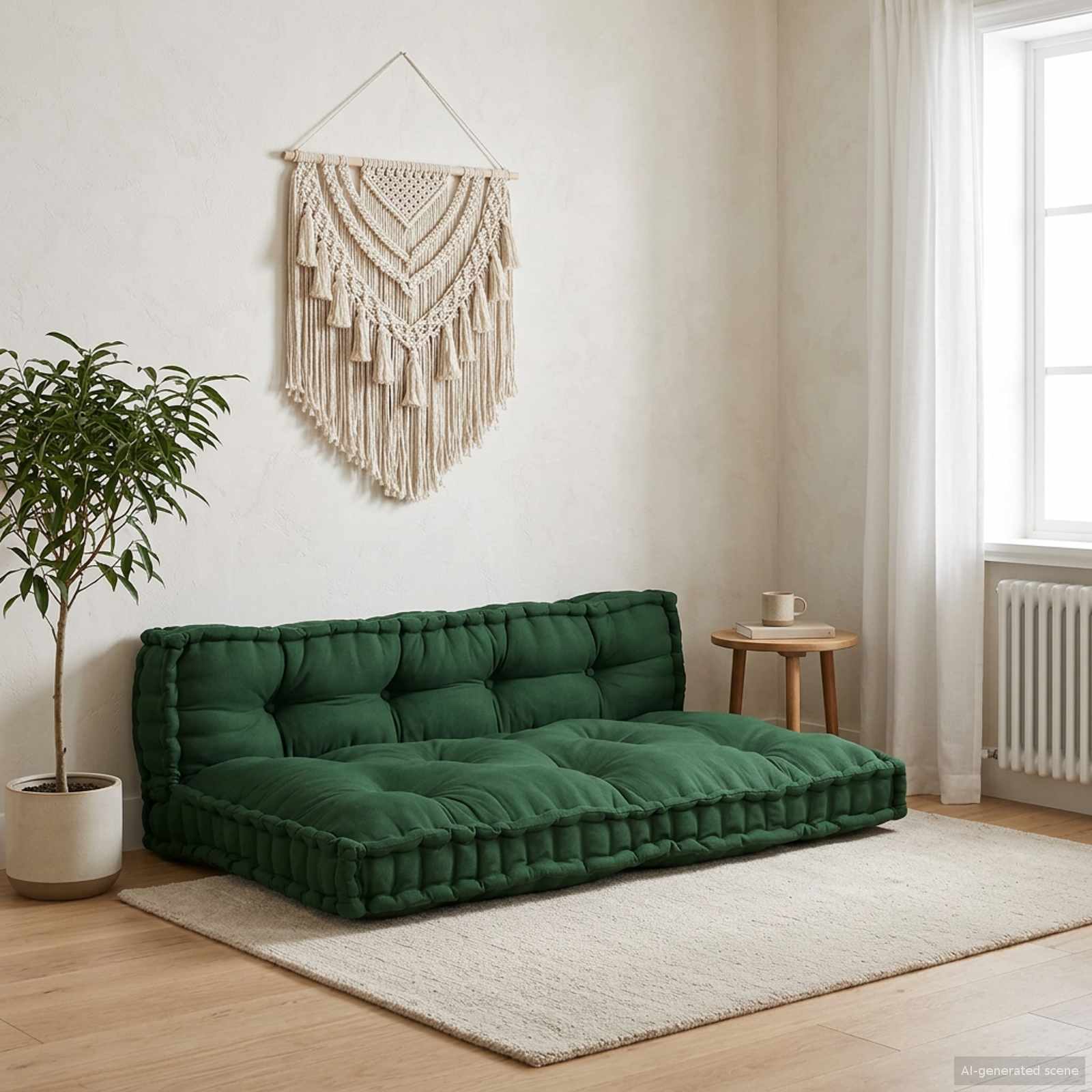 Pallet Sofa Kussen 2 pcs Groen 120 x 80 x 38 cm Stof is nu te koop bij PeponiXL, paradijselijk wonen!