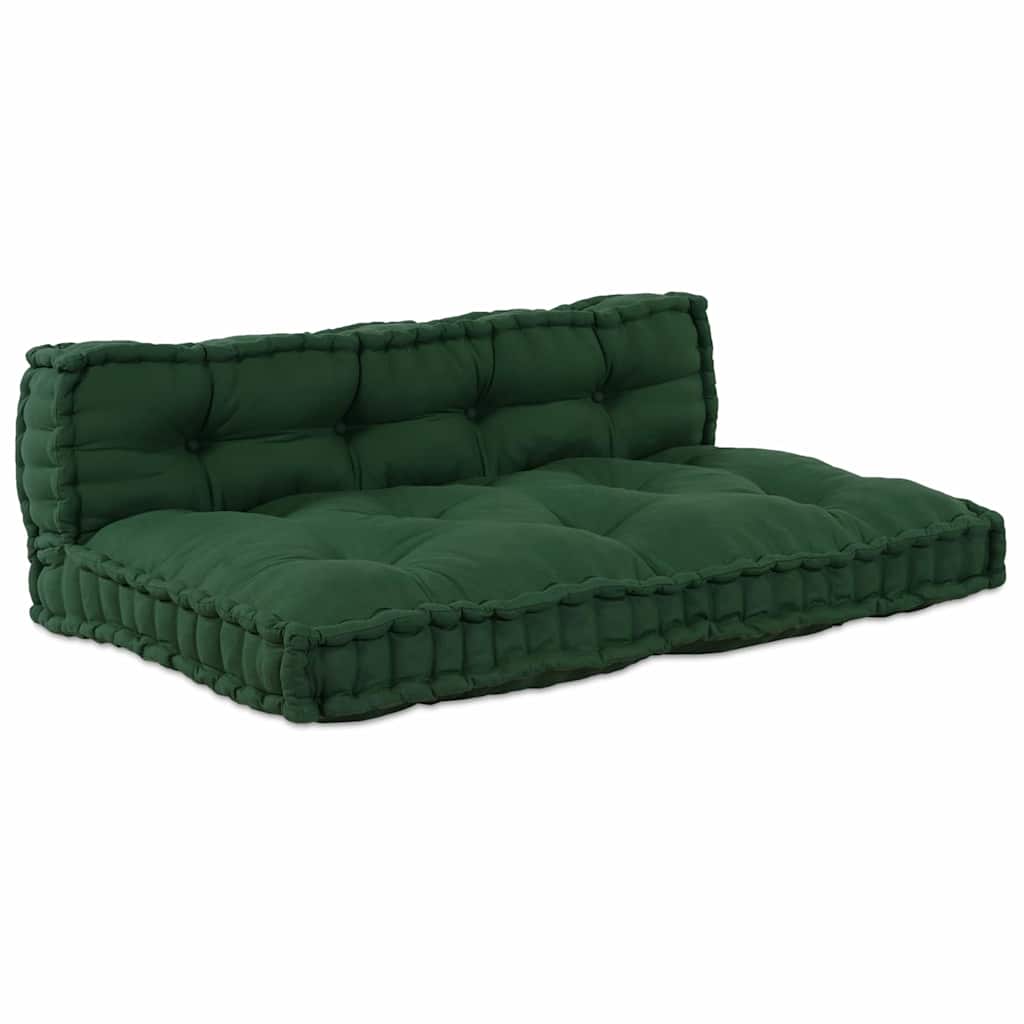 Pallet Sofa Kussen 2 pcs Groen 120 x 80 x 38 cm Stof is nu te koop bij PeponiXL, paradijselijk wonen!