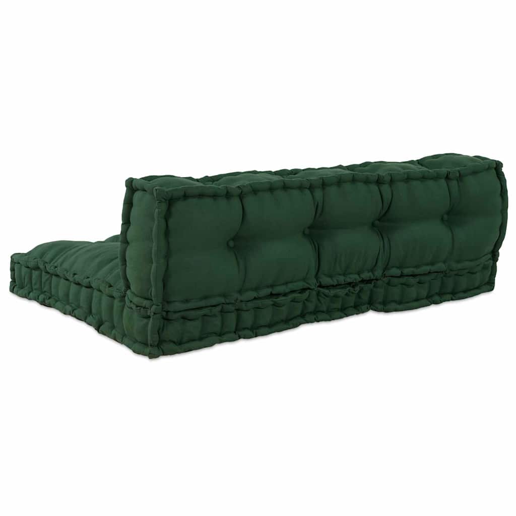 Pallet Sofa Kussen 2 pcs Groen 120 x 80 x 38 cm Stof is nu te koop bij PeponiXL, paradijselijk wonen!