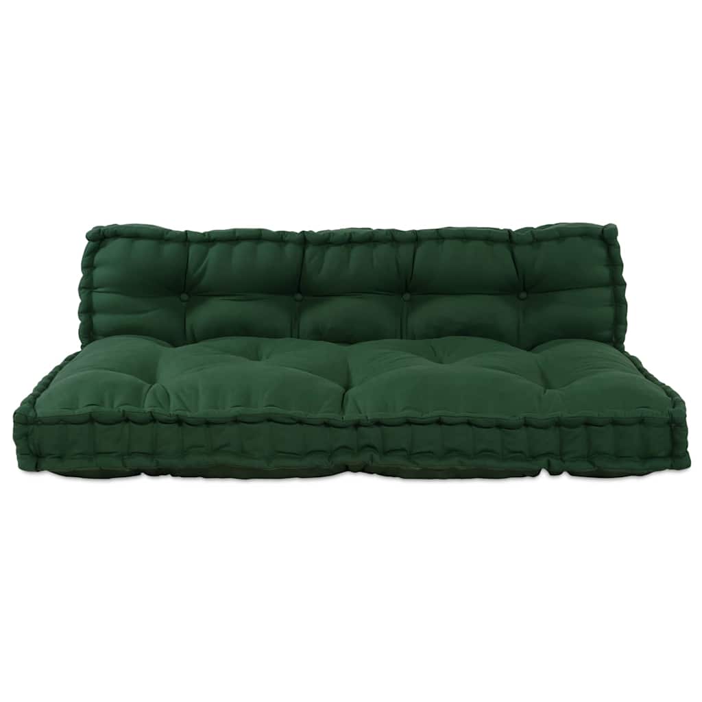 Pallet Sofa Kussen 2 pcs Groen 120 x 80 x 38 cm Stof is nu te koop bij PeponiXL, paradijselijk wonen!