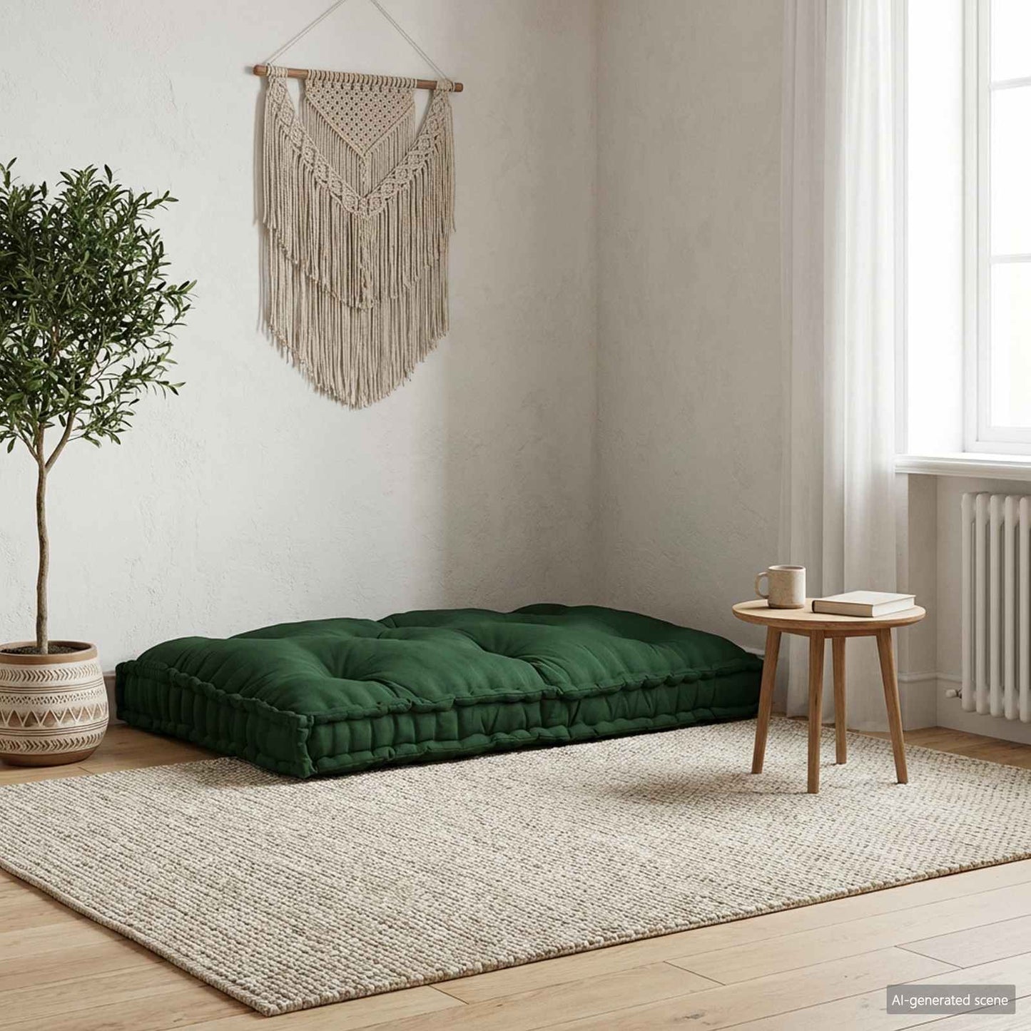 Pallet Sofa Kussen Groen 120 x 80 x 12 cm Stof is nu te koop bij PeponiXL, paradijselijk wonen!
