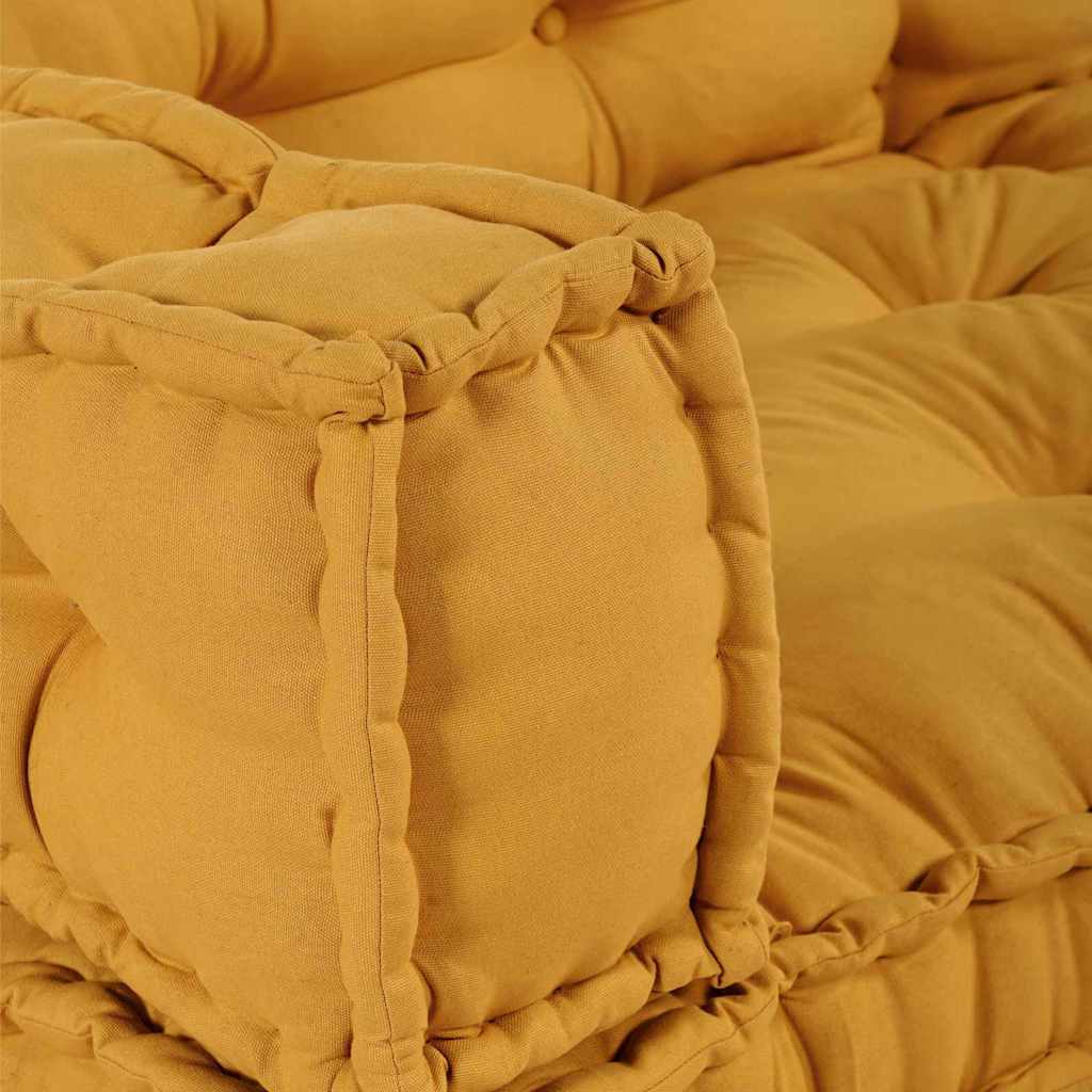 Pallet Sofa Kussen 3 pcs Geel 120 x 80 x 38 cm Stof is nu te koop bij PeponiXL, paradijselijk wonen!