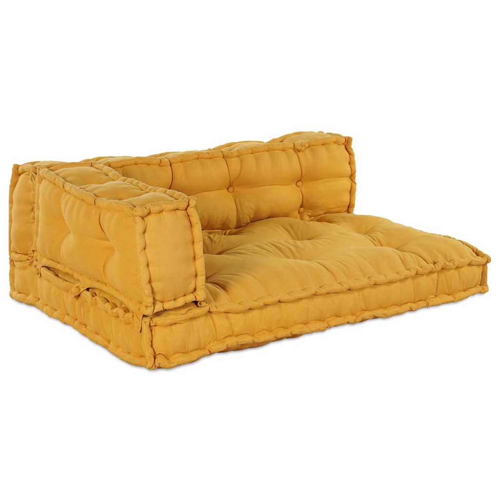 Pallet Sofa Kussen 3 pcs Geel 120 x 80 x 38 cm Stof is nu te koop bij PeponiXL, paradijselijk wonen!