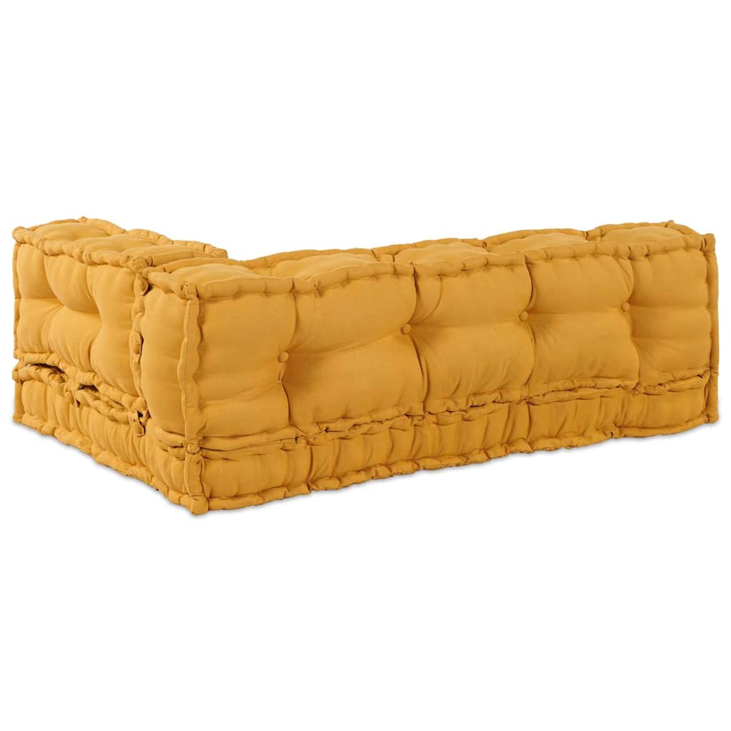 Pallet Sofa Kussen 3 pcs Geel 120 x 80 x 38 cm Stof is nu te koop bij PeponiXL, paradijselijk wonen!