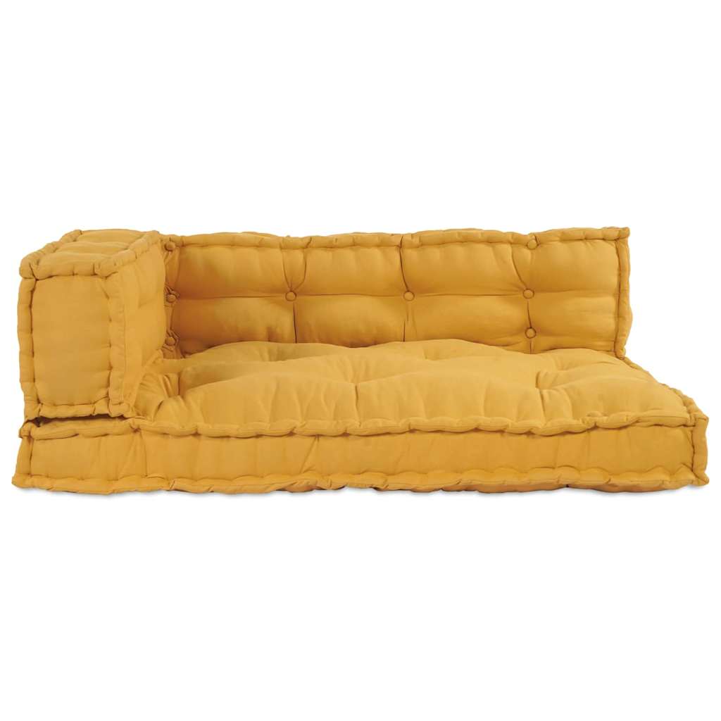 Pallet Sofa Kussen 3 pcs Geel 120 x 80 x 38 cm Stof is nu te koop bij PeponiXL, paradijselijk wonen!