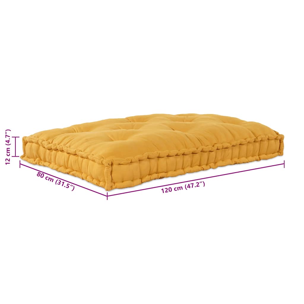 Pallet Sofa Kussen Geel 120 x 80 x 12 cm Stof is nu te koop bij PeponiXL, paradijselijk wonen!