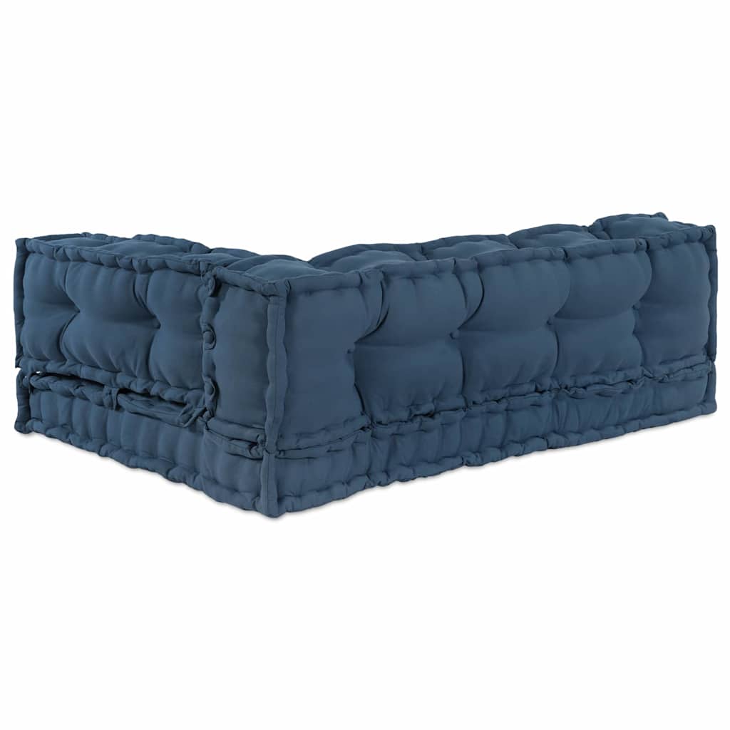 Pallet Sofa Kussen 3 pcs Indigo 120 x 80 x 38 cm Stof is nu te koop bij PeponiXL, paradijselijk wonen!