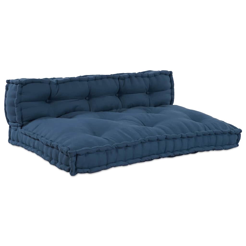 Pallet Sofa Kussen 2 pcs Indigo 120 x 80 x 38 cm Stof is nu te koop bij PeponiXL, paradijselijk wonen!